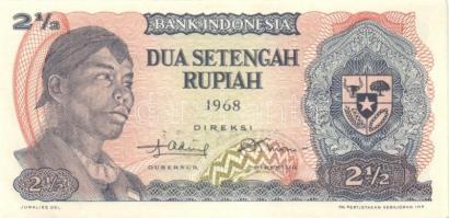 Indonézia 1968. 2 1/2R (2x), 10R, 50R, 100R, 500R, 1000R T:I,II,III