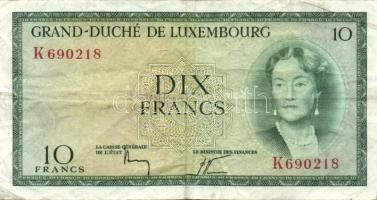 Luxemburg 1954. 10Fr + 1972. 50Fr (2x) T:II/III,III