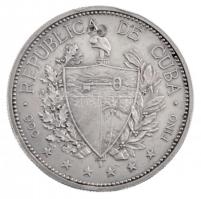 Kuba 1897. 1P Ag "Szuvenír Peso" közeli dátum, csillag a dátum vonalában (22,47g) T:2,2- p...