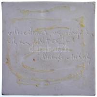 ~1970-1980. "Babits 1883-1941" peremen jelzett herendi biszkvit porcelán plakett. Szign.: ...