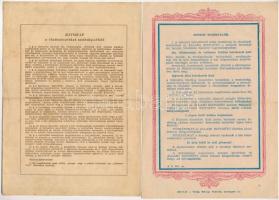 Budapest 1953. Kötelező biztosítási kötvény + 1957. Állami Biztosító Általános tűzbiztosítási kötvén...