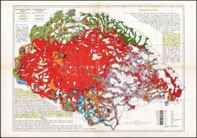 Magyarország néprajzi térképe a népsűrűség alapján, Szerk.: Gróf Teleki Pál, ún. Vörös térkép, 1957-es román reprint, kihúzva néhány helyen 42x30 cm