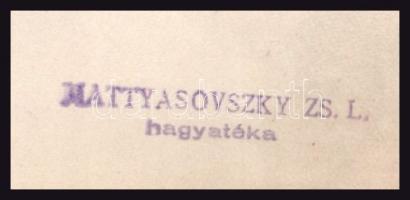 Mattyasovszky-Zsolnay László (1885-1935): Álló akt. Ceruza, papír. Hagyatéki pecséttel. 34x21 cm