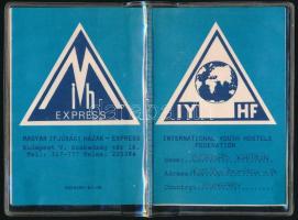 1984 Magyar Ifjúsági Házak - Express (International Youth Hostels Federation) fényképes tagsági igaz...