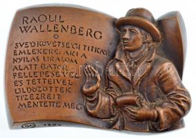 1989. Raoul Wallenberg Br plakett. Szign.: BG (98x140mm) T:2 hátlapon ragasztónyom