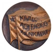 ~1960. "Kiváló Agitációs Munkáért / Csepel Vas- és Fémművek" Br emlékérem (91mm) T:2 patina