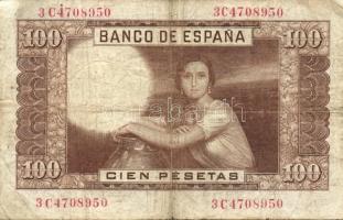 Spanyolország 1953.04.7. 100P + 1954.07.22. 5P T:III