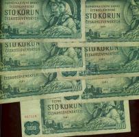 Csehszlovákia 1961. 100K (13x) + 1964. 50K (1x) + 1970. 20K (1x) + 1973. 500K (2x) + 1986. 10K (2x) ...