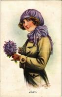 1921 Violets. The Carlton Publishing Co. Series No. 706/5. s: Laurence Miller