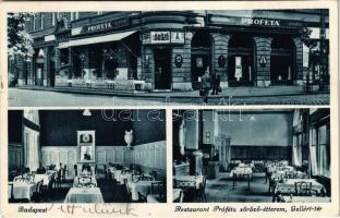 1941 Budapest XI. Gellért tér, Próféta söröző és étterem, belső (Gellért szállóval szemben)