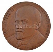 Franciaország 1970. "V. Lenin centenárium 1870-1970" peremen jelzett Br emlékérem. Szign.: A. Bloc (68mm) T:1- France 1870. "V. Lenin Centenary 1870-1970" Br commemorative medallion hallmarked on the edge. Sign.: A. Bloc (68mm) C:AU