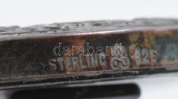 Ezüst (Ag) képkeret, ovális és kerek, 5 db, d:4, 5,5x4cm, jelzett, bruttó: 115g