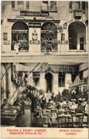 1909 Budapest XIV. Bitskey Gergely Szinkör Nagy vendéglő és étterem, bor és sör csarnok, belső. Aréna út 19. (ma Dózsa György út)