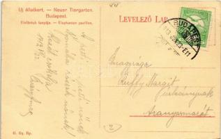 1913 Budapest XIV. Új Állatkert, Elefántok tanyája