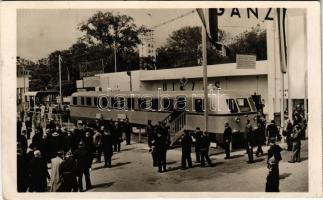 1936 Budapest XIV. Nemzetközi Vásár, Ganz Utazás pavilon, motorvonat + So. Stpl