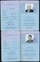 1988 4 db Magyar Népköztársaság által kiállított, fényképes 'kék' útlevél