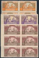 1928 3 klf Gyermekmentés segélybélyeg 6-os tömb / charity stamps 3 different blocks of 6