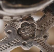 Ezüst (Ag) mokkás csésze tartó 5db, betét nélkül, jelzett, m:5cm, nettó: 206g