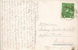 1912 Mali Losinj, Lussinpiccolo; kikötő, gőzhajó / port, steamship (EK)