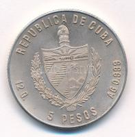 Kuba 1980. 5P Ag "Első közös űrrepülés" T:1 (eredetileg PP)
Cuba 1980. 5 Pesos Ag "F...