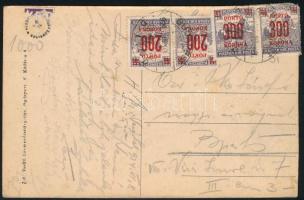 1924 TCV képeslap utólag megportózva / TCV postcard with postage due
