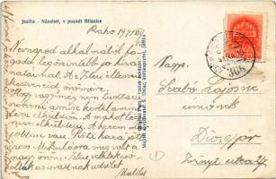 1941 Kőrösmező, Yasinia, Yasinya, Jassinja, Jasina (Máramaros); Námestí, v pozadí Bliznice / tér, há...