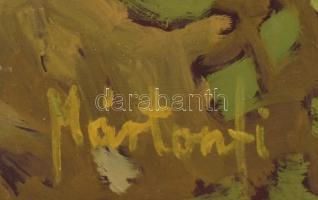 Mártonfi Benke Márta (1958-): Ragyogás (Körös holtág), 2021. Olaj, farost, jelzett. Hátoldalán autog...