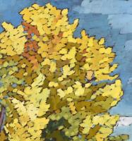 Mártonfi Benke Márta (1958-): Ragyogás (Körös holtág), 2021. Olaj, farost, jelzett. Hátoldalán autog...