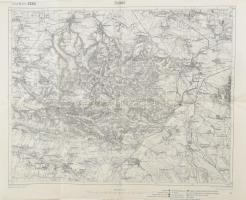 cca 1913 Dubno, Zone 4. Kol. XXXIII. / Dubno és környéke, katonai térkép, 1 : 75.000, hajtva, 54x43 cm
