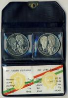 1981. 100Ft + 5L magyar-bolgár közös kiadás "Bulgária 1300 éves" T:PP Eredeti tokban, tanúsítvánnyal!