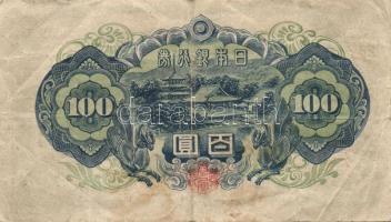 Kína/II. világháború/japán megszállás 1938-45. 10Y (1x), 100Y (3x) T:II/III,III