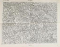 cca 1914 Nagyberezna és környéke (Zone 10. Kol. XXVII.), katonai térkép, 1 : 75.000, hajtva, 54x42,5 cm