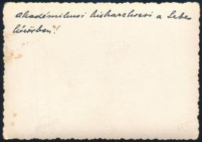 cca 1940 Sebes-Körös, hadgyakorlaton résztvevő Fiat 35M Ansaldo típusú harckocsi, fotó, a hátoldalán...