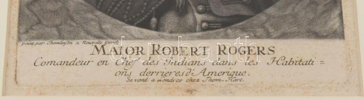 Thomlinson festménye után: Robert Rogers (1731-1795) amerikai angol őrnagy portréja, 1776 körül. Mez...