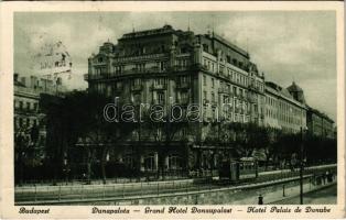 1930 Budapest V. Dunapalota Grand Hotel Donaupalast szálloda, villamos