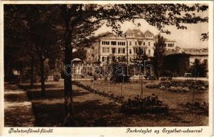 1930 Balatonfüred, Erzsébet udvar, park (EK)