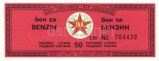 Jugoszlávia 1950-es évek? Benzin bón 10 l + 50 l, Dízel bón  10 l T:I