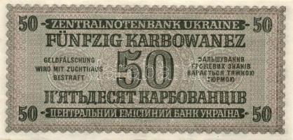 Német 3. Birodalom/Ukrajna/Német megszállás II. világháború 1942. 50 Karbovanec T:I