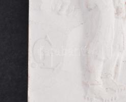 Göröntsér Greff Lajos (1888-1976): Cseppkőbarlang alakokkal. 2db. Gipsz negatív forma. Jelzett. Egyi...