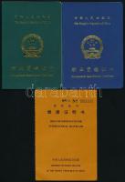 cca 2000 Kínai fényképes igazolvány, 3 db