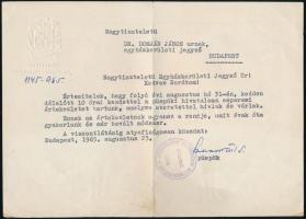 1965 Szamosközi István református püspök által aláírt levél