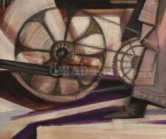 Kondor Béla jelzéssel: Alak. Olaj, ceruza, falemez. Sérült. 74,5×65 cm