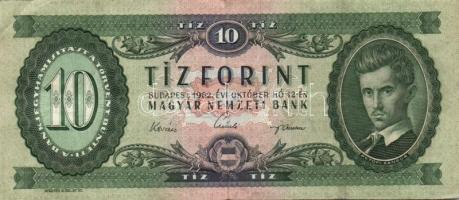 1957. 100Ft(1x) + 1960. 100Ft(2x) + 1962. 10Ft(5x) + 1969 20Ft(2x) összesen 9db T:II,II/III,III,III/...