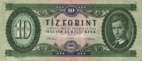 1957. 100Ft(1x) + 1960. 100Ft(2x) + 1962. 10Ft(5x) + 1969 20Ft(2x) összesen 9db T:II,II/III,III,III/...