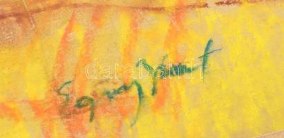 Egry József jelzéssel: Alak. Pasztell, papír. Kissé sérült (hajtásnyomokkal). Paszaprtuban. 43×58,5 ...