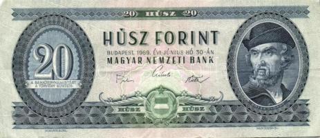 1960. 10Ft(2x) + 1969. 20Ft(1x) + 1975. 20Ft(3x) + 1980. 20Ft(4x) összesen 10db T:II-,II/III