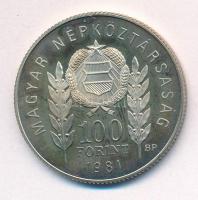 1981. 100Ft Cu-Ni-Zn "Bulgária 1300 éves" magyar kiadás T:1 (eredetileg PP) 
Adamo EM67