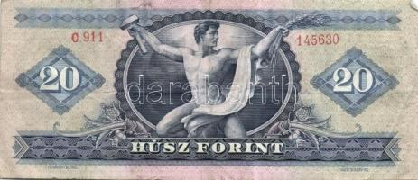 1960. 10Ft(2x) + 1969. 20Ft(1x) + 1975. 20Ft(3x) + 1980. 20Ft(4x) összesen 10db T:II-,II/III