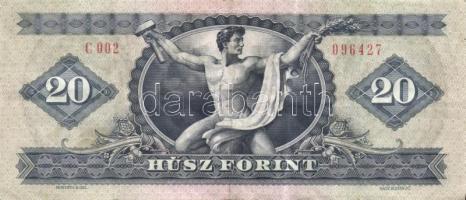 1960. 10Ft(2x) + 1969. 20Ft(1x) + 1975. 20Ft(3x) + 1980. 20Ft(4x) összesen 10db T:II-,II/III