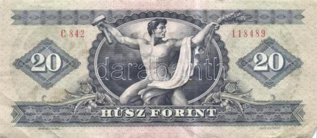 1960. 10Ft(2x) + 1969. 20Ft(1x) + 1975. 20Ft(3x) + 1980. 20Ft(4x) összesen 10db T:II-,II/III